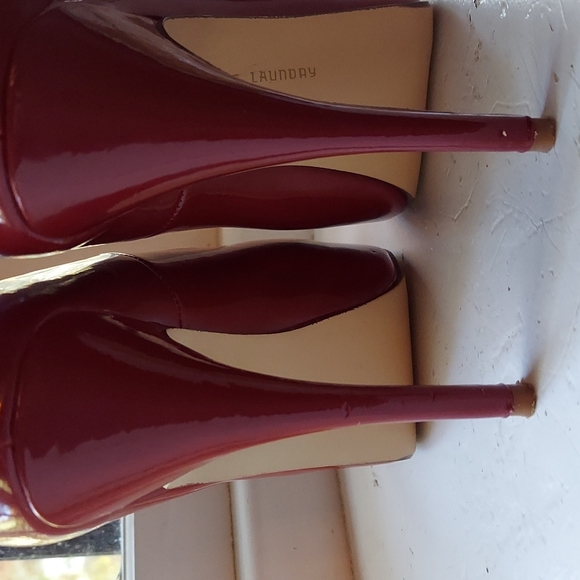 Chinese Laundry Womens Hotness Classic Pump Platform Heels Shoes Red 8M peep toe - Picture 13 of 13